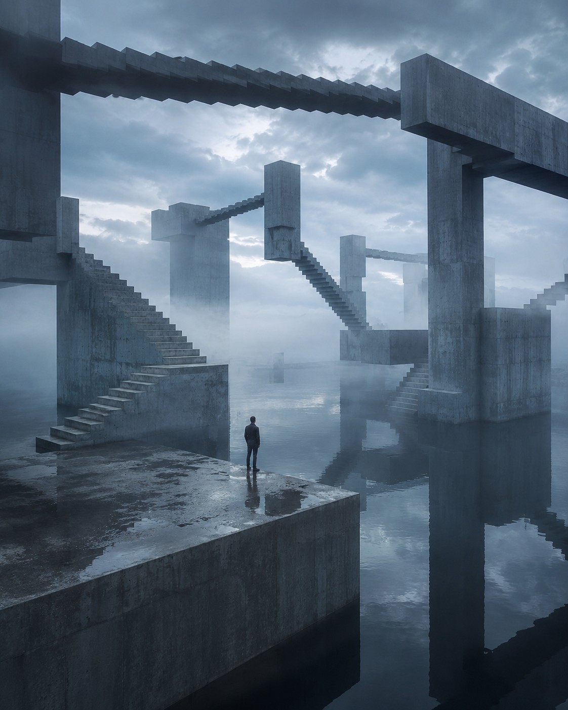 The Impossible Stair — AI-generated concept image