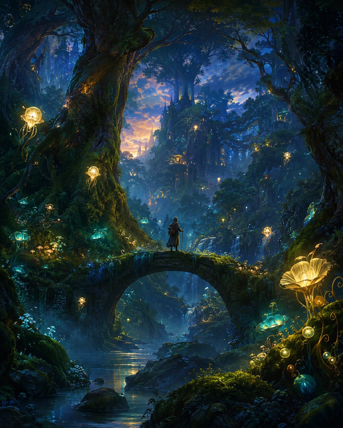 The Luminous Crossing — AI-generated image under creative direction by Hunter McDowall