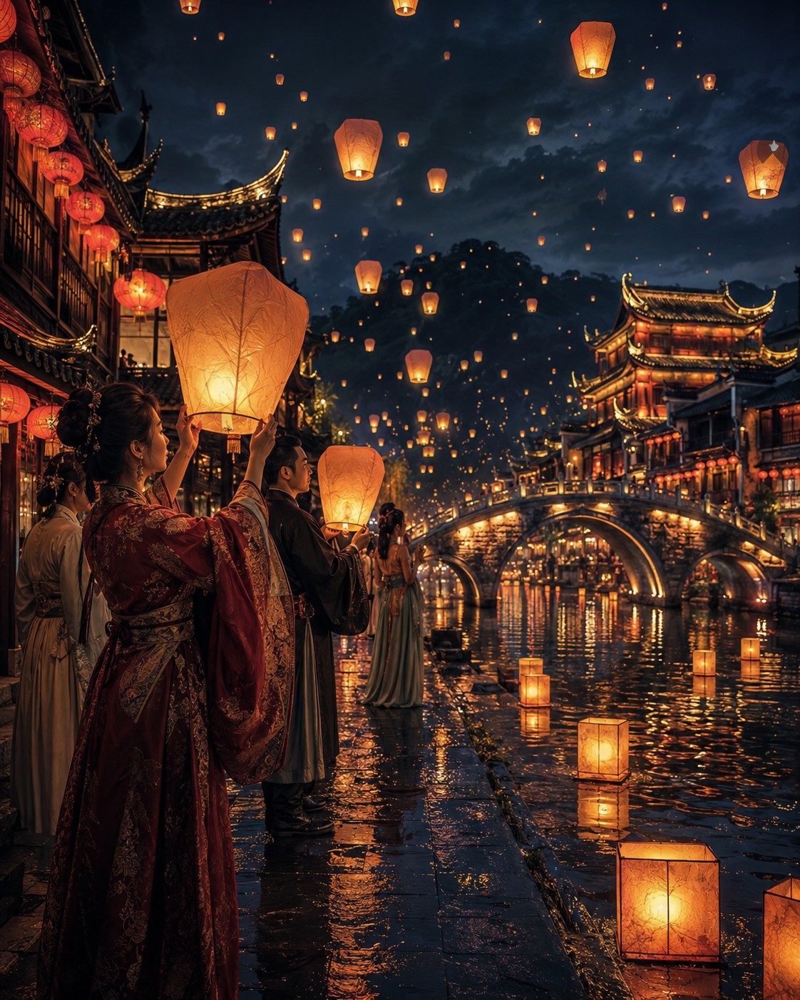 Lantern Night — AI-generated image under creative direction by Hunter McDowall