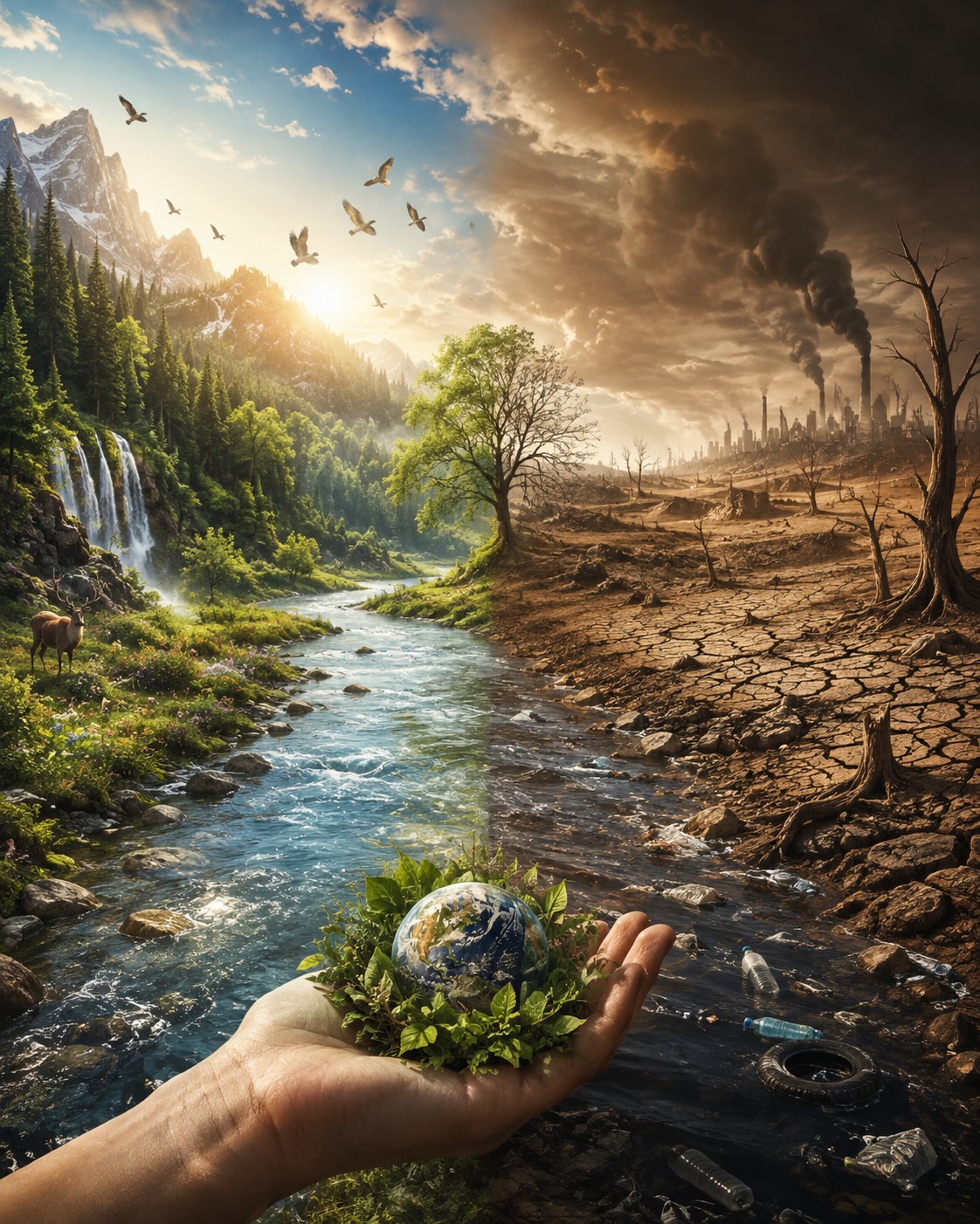 The Divide — AI-generated image under creative direction by Hunter McDowall