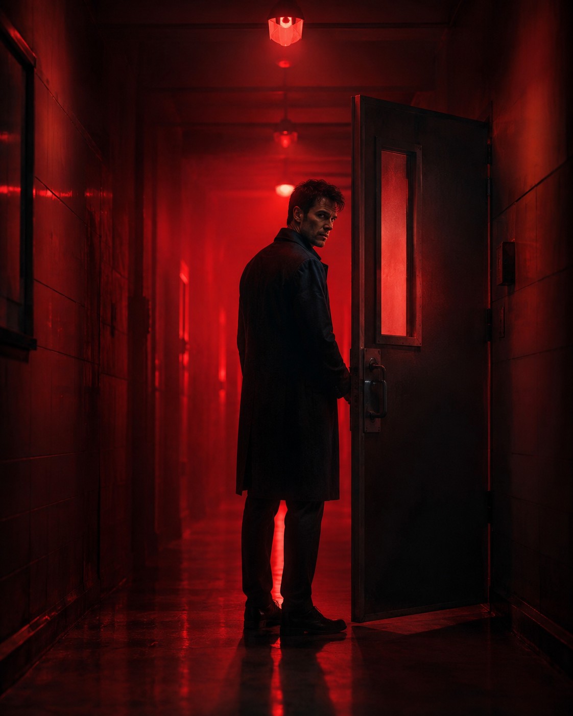 The Red Corridor — AI-generated image under creative direction by Hunter McDowall